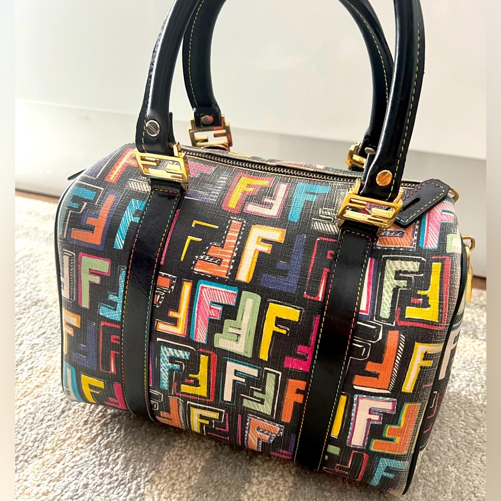 Fendi Multi Color Boston Bag